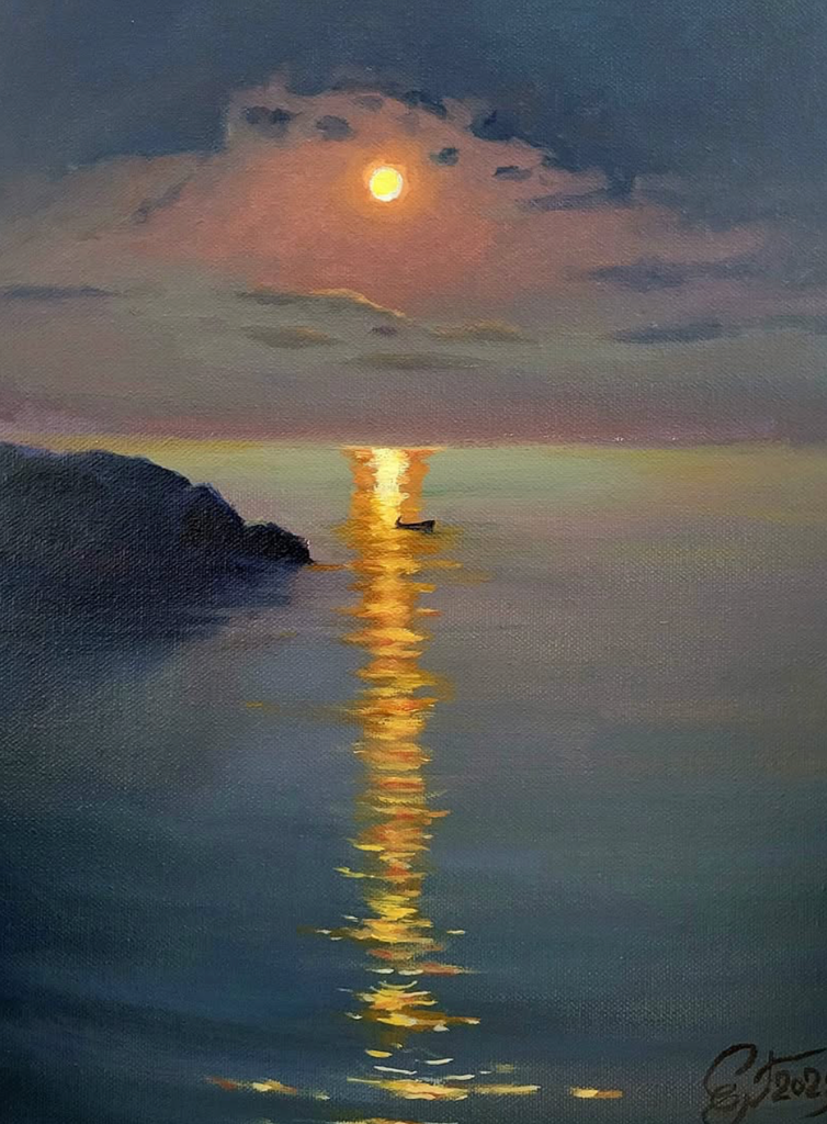 Sendero de luz de luna