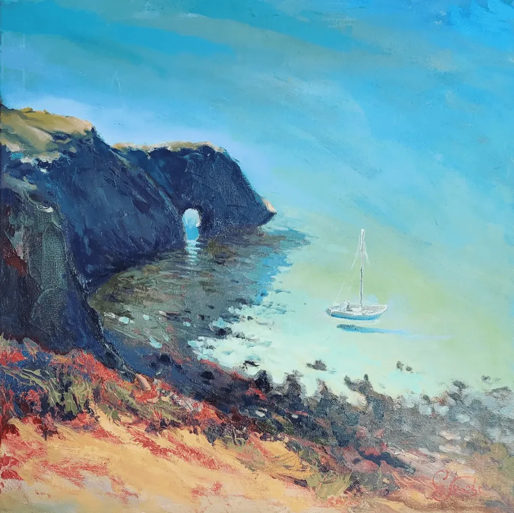 Una vela junto a la orilla (Original)