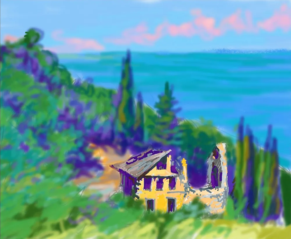 Mount Athos. View from the skete